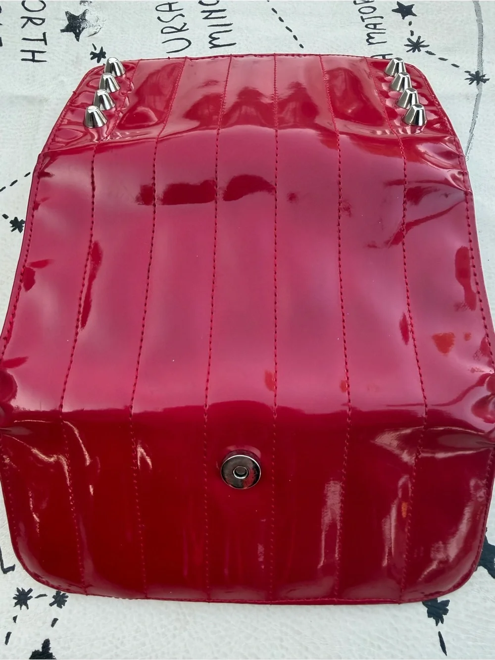 Lux De Ville red patent wallet